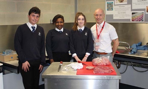 Enhancement Activities » Local butcher gives demonstration to Year 9 students