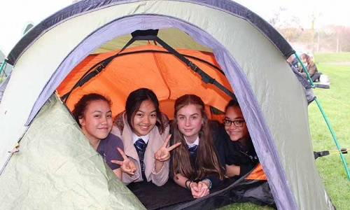 Enhancement Activities » DofE students camp on the school field